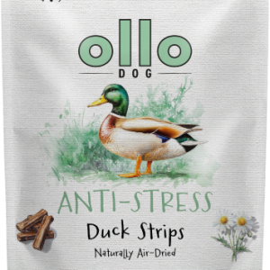 Ollo Air-Dried Anti-Stress Duck Strips  - przysmaki funkcyjne dla psa z kaczki - 80g