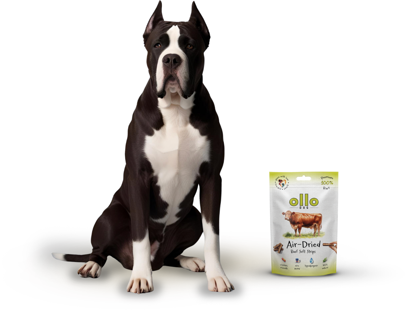 Ollo Air-Dried Beef Strips-dog