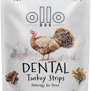 Ollo Air-Dried Dental Turkey Strips  - przysmaki dentystyczne dla psa z indyka - 80g