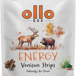 Ollo Air-Dried Energy Venision Strips - przysmaki funkcyjne dla psa z dziczyzny - 80g