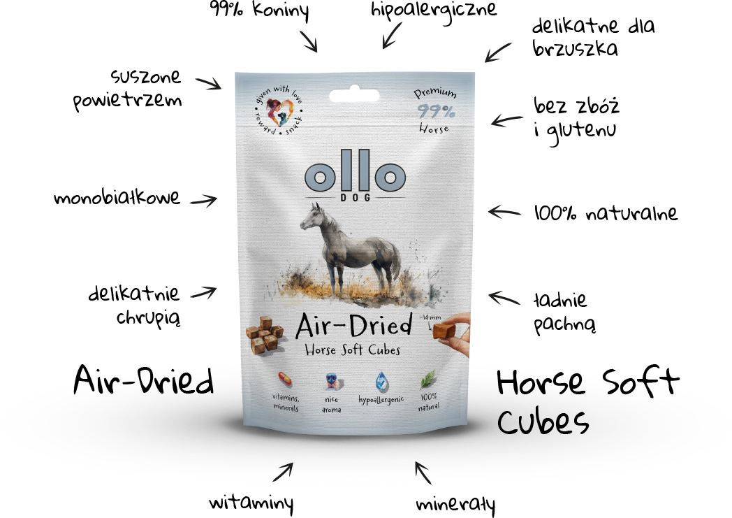 Ollo Air-Dried Horse Soft Cubes-arrows