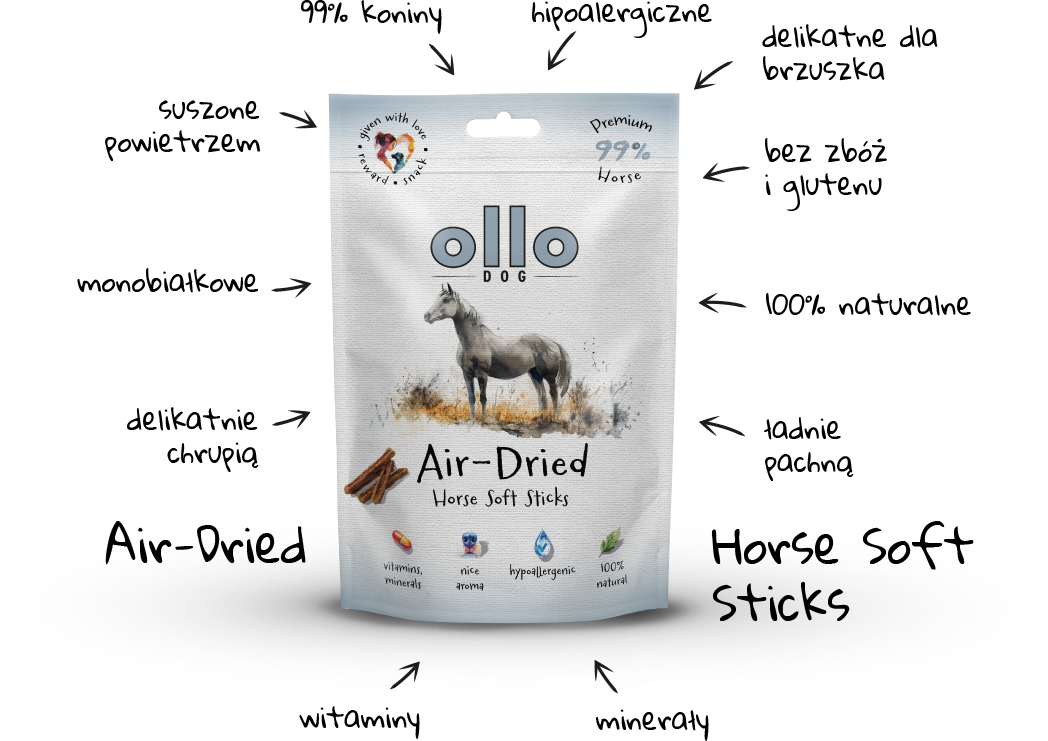 Ollo Air-Dried Horse Soft Sticks-arrows